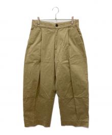 STUDIO NICHOLSON（スタジオ ニコルソン）の古着「sorte peached cotton twill pants」｜ベージュ