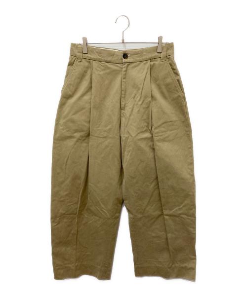 STUDIO NICHOLSON（スタジオ ニコルソン）STUDIO NICHOLSON (スタジオ ニコルソン) sorte peached cotton twill pants ベージュ サイズ:Mの古着・服飾アイテム