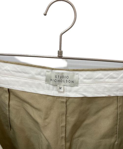 STUDIO NICHOLSON（スタジオ ニコルソン）STUDIO NICHOLSON (スタジオ ニコルソン) sorte peached cotton twill pants ベージュ サイズ:Mの古着・服飾アイテム