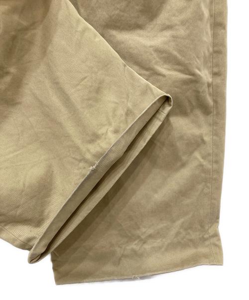 STUDIO NICHOLSON（スタジオ ニコルソン）STUDIO NICHOLSON (スタジオ ニコルソン) sorte peached cotton twill pants ベージュ サイズ:Mの古着・服飾アイテム