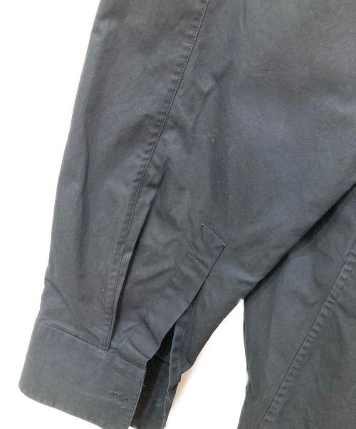 JIL SANDER（ジルサンダー）JIL SANDER (ジルサンダー) バンドカラーオーバーサイズ長袖シャツ ネイビー サイズ:SIZE 38/15の古着・服飾アイテム