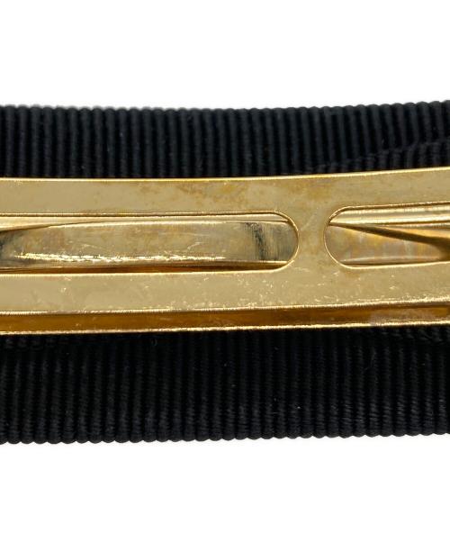 Salvatore Ferragamo（サルヴァトーレ フェラガモ）Salvatore Ferragamo (サルヴァトーレ フェラガモ) ヴァラ バレッタ ブラック×ホワイトの古着・服飾アイテム