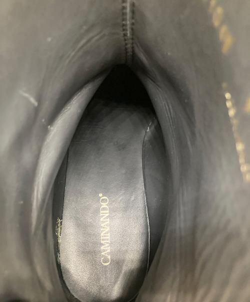 Caminando（カミナンド）Caminando (カミナンド) バックジップブーツ ブラック サイズ:SIZE 9の古着・服飾アイテム