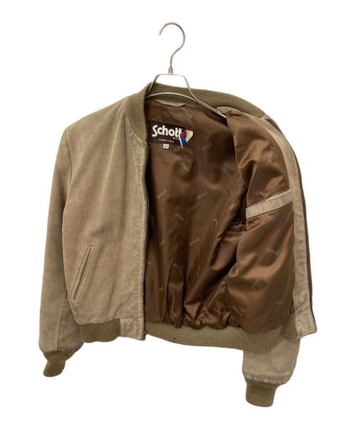 Schott（ショット）Schott (ショット) スウェードブルゾン ブラウン サイズ:40の古着・服飾アイテム