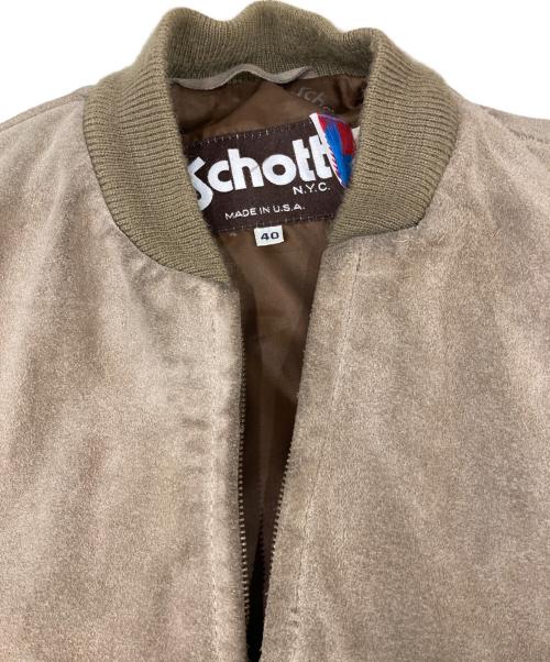 Schott（ショット）Schott (ショット) スウェードブルゾン ブラウン サイズ:40の古着・服飾アイテム