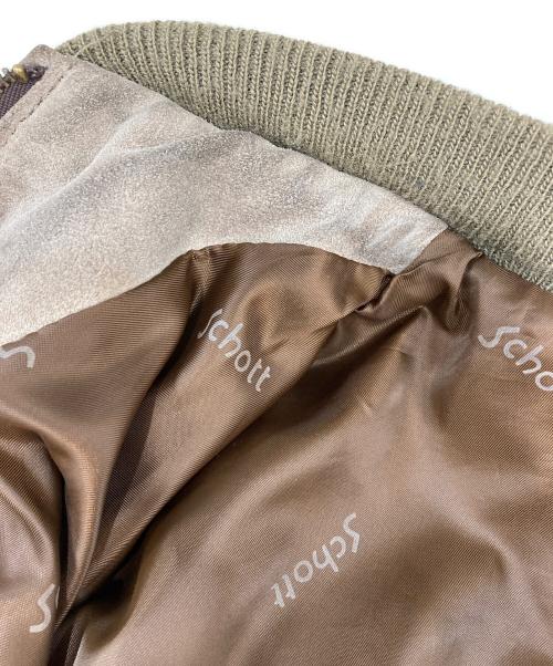 Schott（ショット）Schott (ショット) スウェードブルゾン ブラウン サイズ:40の古着・服飾アイテム