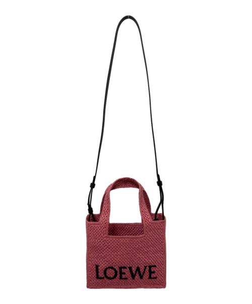 LOEWE（ロエベ）LOEWE (ロエベ) フォントトートミニハンドバッグ ピンクの古着・服飾アイテム