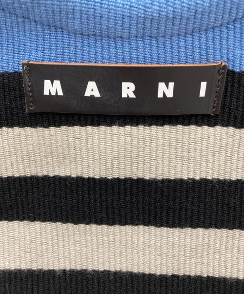 MARNI（マルニ）MARNI (マルニ) ボーダーボートハンドバッグ ブラックの古着・服飾アイテム