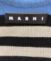 中古・古着 MARNI (マルニ) ボーダーボートハンドバッグ ブラック：20000円