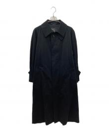 Y's（ワイズ）の古着「WOOL + AIR SPUN CHINO COMBO STEN COLLAR COAT」｜ブラック