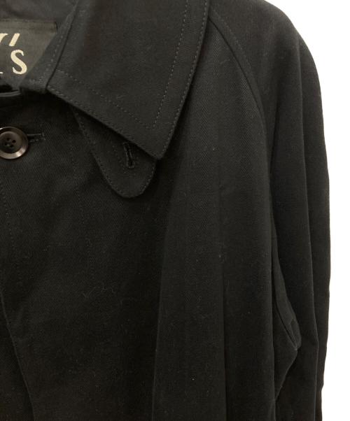 Y's（ワイズ）Y's (ワイズ) WOOL + AIR SPUN CHINO COMBO STEN COLLAR COAT ブラック サイズ:1の古着・服飾アイテム