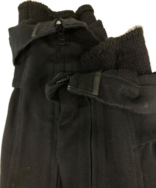 Y's（ワイズ）Y's (ワイズ) WOOL + AIR SPUN CHINO COMBO STEN COLLAR COAT ブラック サイズ:1の古着・服飾アイテム