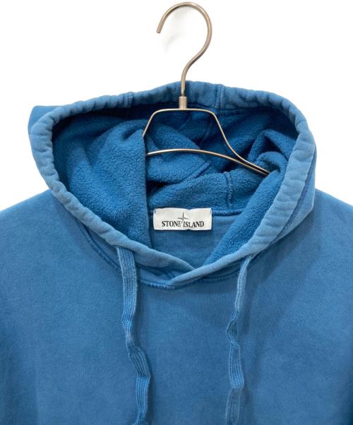 STONE ISLAND（ストーンアイランド）STONE ISLAND (ストーンアイランド) コットンスウェットプルオーバーパーカー ブルー サイズ:XLの古着・服飾アイテム