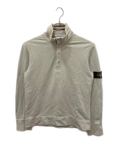 STONE ISLAND（ストーンアイランド）STONE ISLAND (ストーンアイランド) ハーフジップスウェット ベージュ サイズ:Lの古着・服飾アイテム