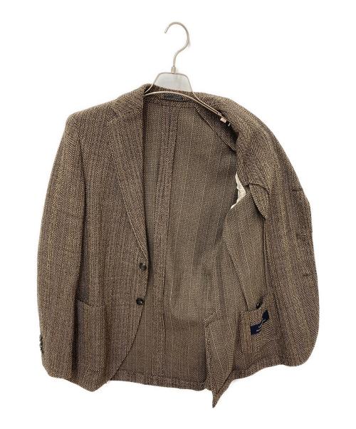 LARDINI（ラルディーニ）LARDINI (ラルディーニ) ウール混テーラードジャケット ブラウン サイズ:44の古着・服飾アイテム