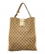 GUCCIグッチ）の古着「GGキャンバスショルダーバッグ」｜ベージュ