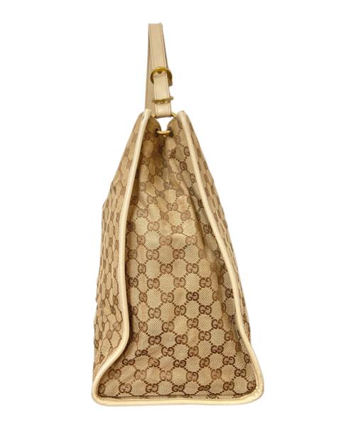GUCCI（グッチ）GUCCI (グッチ) GGキャンバスショルダーバッグ ベージュの古着・服飾アイテム