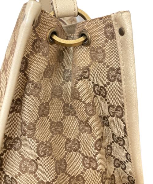 GUCCI（グッチ）GUCCI (グッチ) GGキャンバスショルダーバッグ ベージュの古着・服飾アイテム