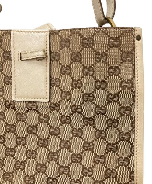 GUCCI（グッチ）GUCCI (グッチ) GGキャンバスショルダーバッグ ベージュの古着・服飾アイテム