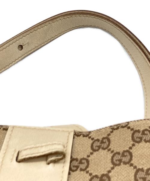 GUCCI（グッチ）GUCCI (グッチ) GGキャンバスショルダーバッグ ベージュの古着・服飾アイテム