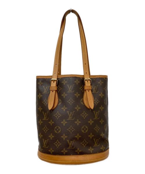 LOUIS VUITTON（ルイ ヴィトン）LOUIS VUITTON (ルイ ヴィトン) ショルダーバッグ　モノグラム バケットPM　　 ブラウン・ベージュの古着・服飾アイテム