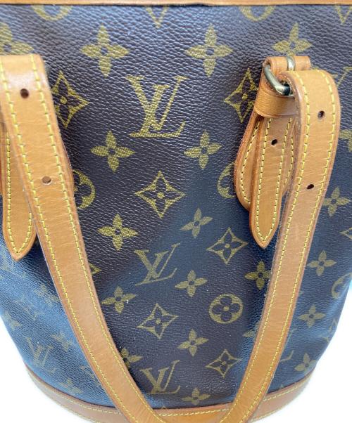 LOUIS VUITTON（ルイ ヴィトン）LOUIS VUITTON (ルイ ヴィトン) ショルダーバッグ　モノグラム バケットPM　　 ブラウン・ベージュの古着・服飾アイテム