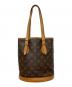 LOUIS VUITTON（ルイ ヴィトン）の古着「ショルダーバッグ　モノグラム バケットPM　　」｜ブラウン・ベージュ