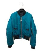 DIESELディーゼル）の古着「W-BRESHA サテン ボンバージャケット」｜ブルー