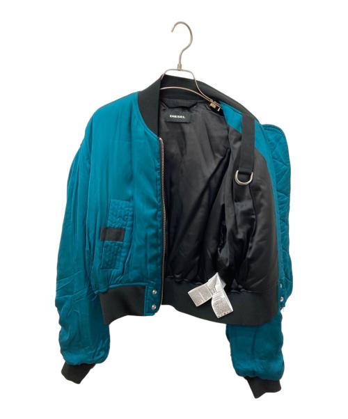 DIESEL（ディーゼル）DIESEL (ディーゼル) W-BRESHA サテン ボンバージャケット ブルー サイズ:Sの古着・服飾アイテム
