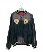 テーラー東洋テーラートウヨウ）の古着「Mid 1950s Style Acetate Souvenir Jacket “SKULL”（ミッド・ナインティーン・フィフティーズ・スタイル・アセテート・スーベニア・ジャケット・スカル）」｜ブラック