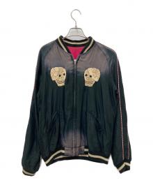 テーラー東洋（テーラートウヨウ）の古着「Mid 1950s Style Acetate Souvenir Jacket “SKULL”（ミッド・ナインティーン・フィフティーズ・スタイル・アセテート・スーベニア・ジャケット・スカル）」｜ブラック