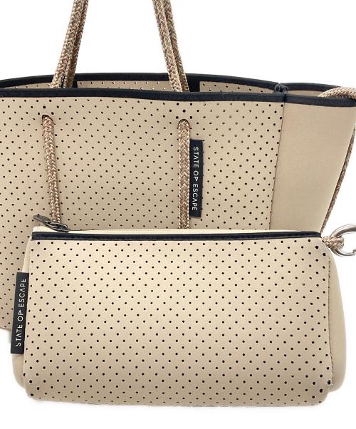 STATE OF ESCAPE（ステイトオブエスケープ）STATE OF ESCAPE (ステイトオブエスケープ) PETITE ESCAPE TOTE　プティエスケープトート ベージュの古着・服飾アイテム