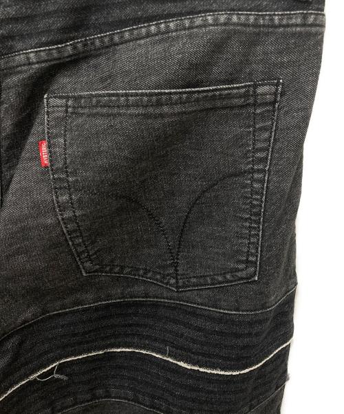 Hysteric Glamour（ヒステリックグラマー）Hysteric Glamour (ヒステリックグラマー) スクラッチフレアデニムパンツ ブラック サイズ:34の古着・服飾アイテム