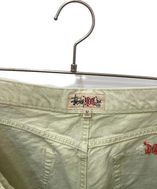 stussy（ステューシー）stussy (ステューシー) DOUBLE DYE BIG OL JEANS グリーン サイズ:Mの古着・服飾アイテム