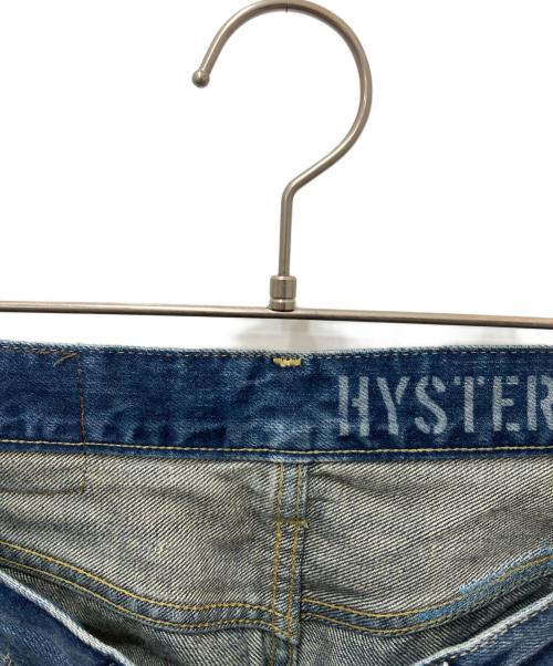Hysteric Glamour（ヒステリックグラマー）Hysteric Glamour (ヒステリックグラマー) CLASH REMAKE加工 スリムストレートデニムパンツ ブルー サイズ:28の古着・服飾アイテム