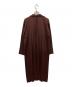 PLEATS PLEASE (プリーツプリーズ) プリーツシャツワンピース ブラウン サイズ:3：25000円