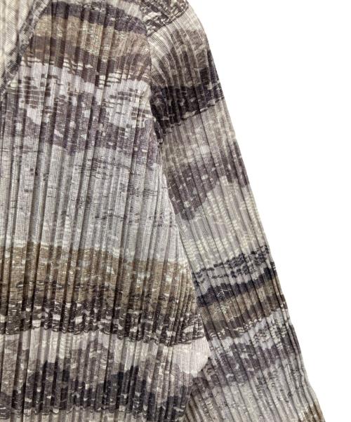 PLEATS PLEASE（プリーツプリーズ）PLEATS PLEASE (プリーツプリーズ) プリーツ７分丈カットソー グレー サイズ:3の古着・服飾アイテム