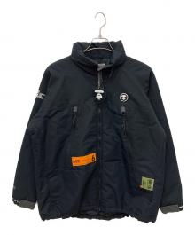 A BATHING APE（アベイシングエイプ）の古着「ロゴパッチ付きジップアップジャケット」｜ブラック