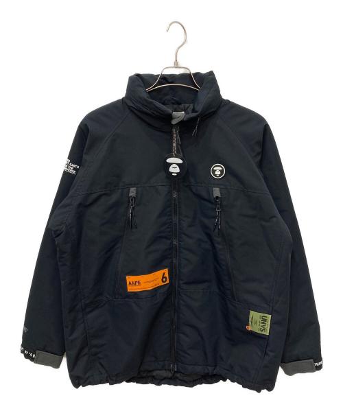 A BATHING APE（アベイシングエイプ）A BATHING APE (アベイシングエイプ) ロゴパッチ付きジップアップジャケット ブラック サイズ:1の古着・服飾アイテム