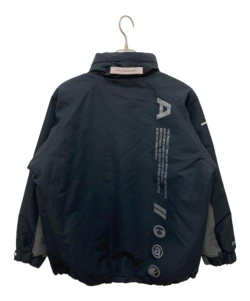 A BATHING APE（アベイシングエイプ）A BATHING APE (アベイシングエイプ) ロゴパッチ付きジップアップジャケット ブラック サイズ:1の古着・服飾アイテム