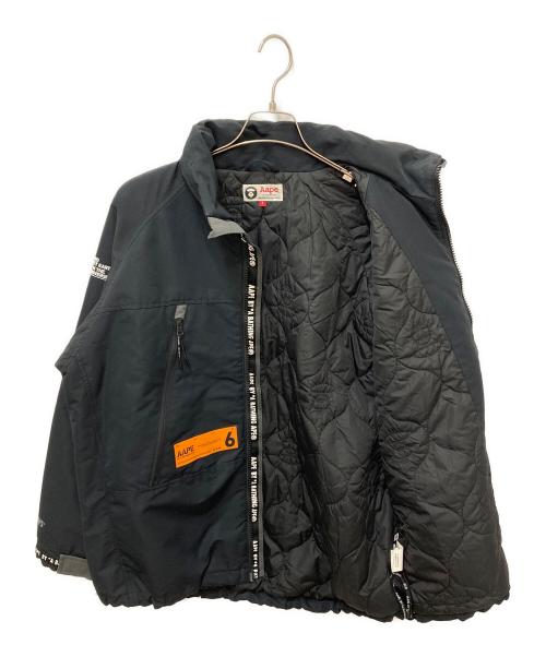 A BATHING APE（アベイシングエイプ）A BATHING APE (アベイシングエイプ) ロゴパッチ付きジップアップジャケット ブラック サイズ:1の古着・服飾アイテム