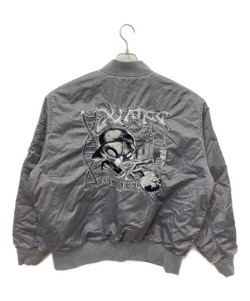 X-LARGE（エクストララージ）X-LARGE (エクストララージ) SNOW WASH MA-1 グレー サイズ:XLの古着・服飾アイテム