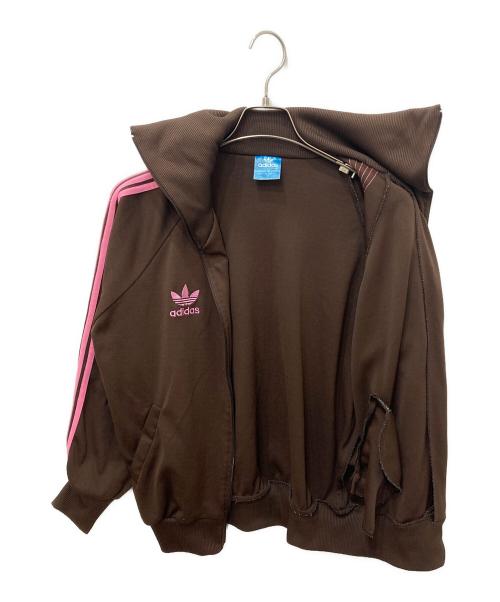 adidas（アディダス）adidas (アディダス) 襟付きトラックジャケット ブラウン サイズ:記載無しの為実寸参照の古着・服飾アイテム