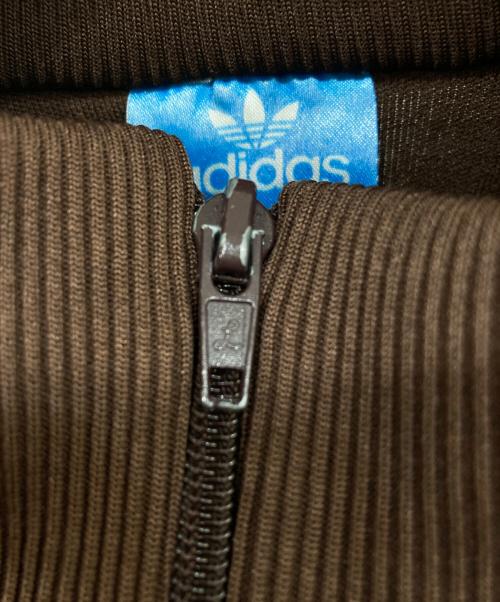 adidas（アディダス）adidas (アディダス) 襟付きトラックジャケット ブラウン サイズ:記載無しの為実寸参照の古着・服飾アイテム