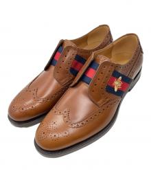GUCCI（グッチ）の古着「ビーメダリオンシューズ」｜ブラウン