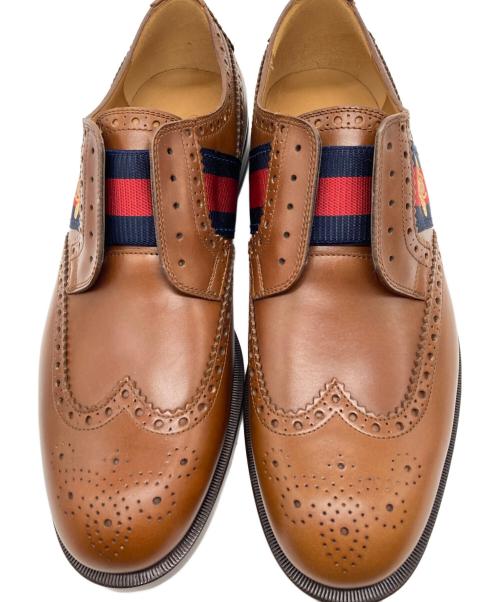 GUCCI（グッチ）GUCCI (グッチ) ビーメダリオンシューズ ブラウン サイズ:8の古着・服飾アイテム