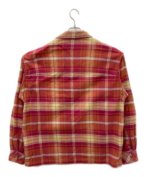 CHALLENGER（チャレンジャー）CHALLENGER (チャレンジャー) PLAID ZIP UP SHIRT ピンク サイズ:Lの古着・服飾アイテム