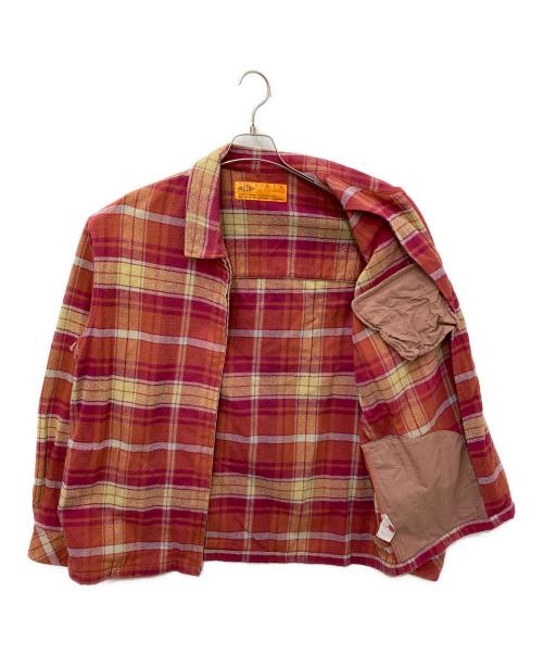 CHALLENGER（チャレンジャー）CHALLENGER (チャレンジャー) PLAID ZIP UP SHIRT ピンク サイズ:Lの古着・服飾アイテム