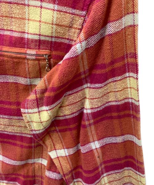 CHALLENGER（チャレンジャー）CHALLENGER (チャレンジャー) PLAID ZIP UP SHIRT ピンク サイズ:Lの古着・服飾アイテム