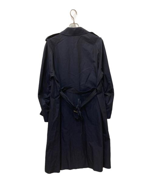 SCYEBASICS（サイベーシックス）SCYEBASICS (サイベーシックス) 比翼ロングコート ネイビー サイズ:40の古着・服飾アイテム